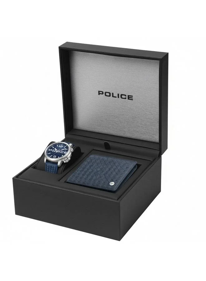 POLICE Gift Set Box for Men - Analog-Digital Watch & Leather Wallet