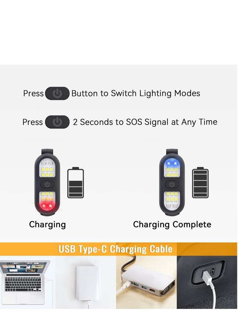 SYOSI 2 قطع مصابيح رأس قابلة للتثبيت ملحقات خوذة مصابيح LED ضوء قبعة مصباح يدوي قابل للتثبيت لمصابيح القبعة للصيد والتخييم وصيد السمك (أسود + أخضر) - Image 4
