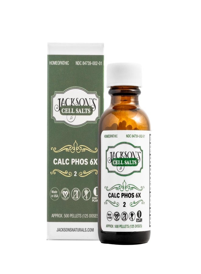 Jackson's #2 Cell Salt Calc Phos 6X (500 Pellet Bottle) – Certified Vegan, Lactose-Free Schuessler Tissue Salt Calcarea Phosphorica 6X (Made in USA) - Image 5