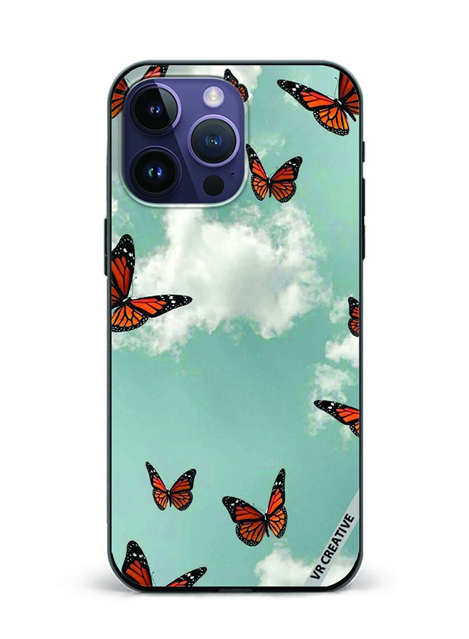 VR CREATIVE Protective Case Cover For Apple iPhone 15 Pro Butterfly Design Multicolour - Image 1