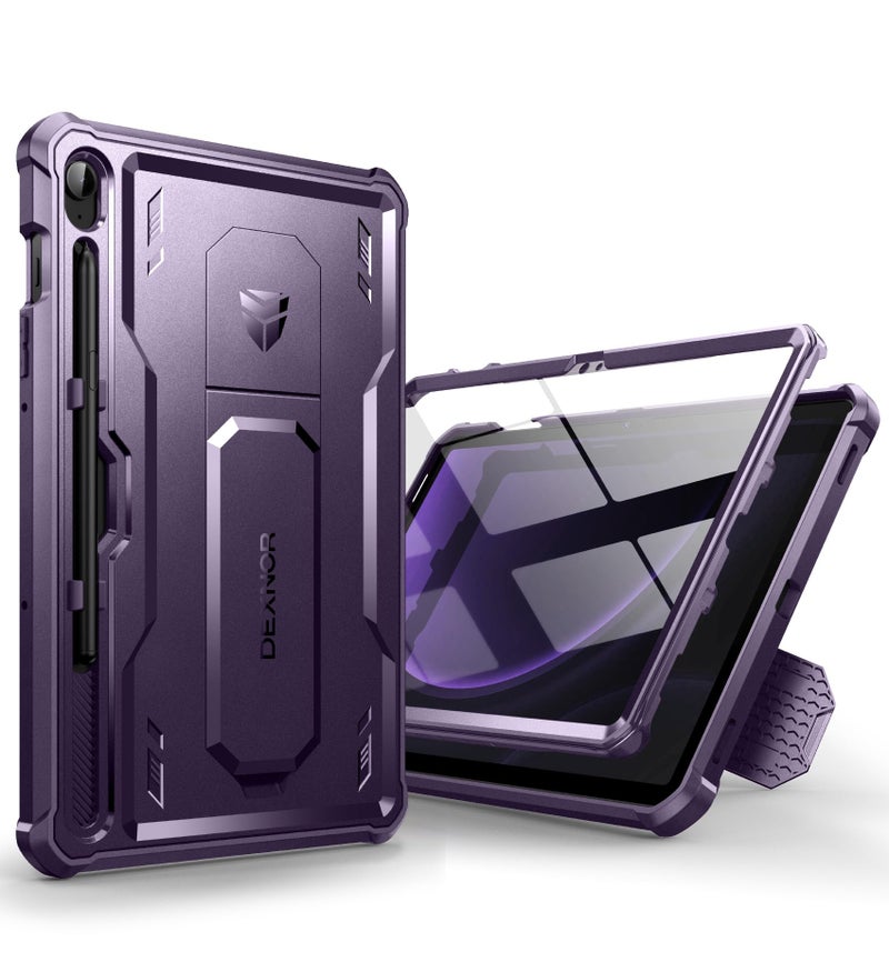 Dexnor Case for Samsung Galaxy Tab S10 Lite S10 FES9 FE 109 Inch20252023 Built in Screen Protector Kickstand with Pen Holder Heavy Duty Full Body Cover for S9 FE 5G Tablet Case Purple - Image 2