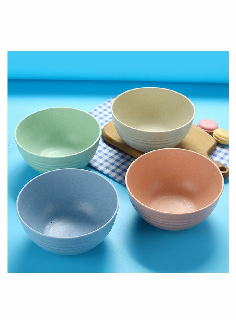 SYOSI Unbreakable Cereal Bowls Reusable Fiber Lightweight Bowl Set of 4 BPA Free Dishwasher Microwave Safe Perfect for Rice Fruit Salad Pasta Noodles Soup Kids Children Toddler Adult  - Image 3