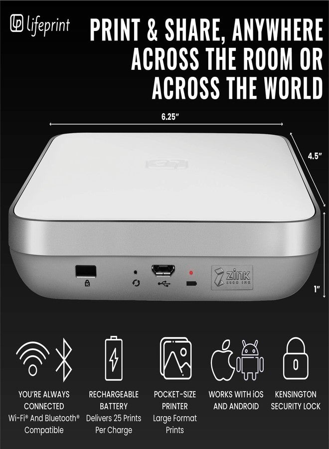 Lifeprint 3x4.5 Portable Photo and Video Printer for iPhone and Android. Make Your Photos Come to Life w/Augmented Reality - White - Image 4