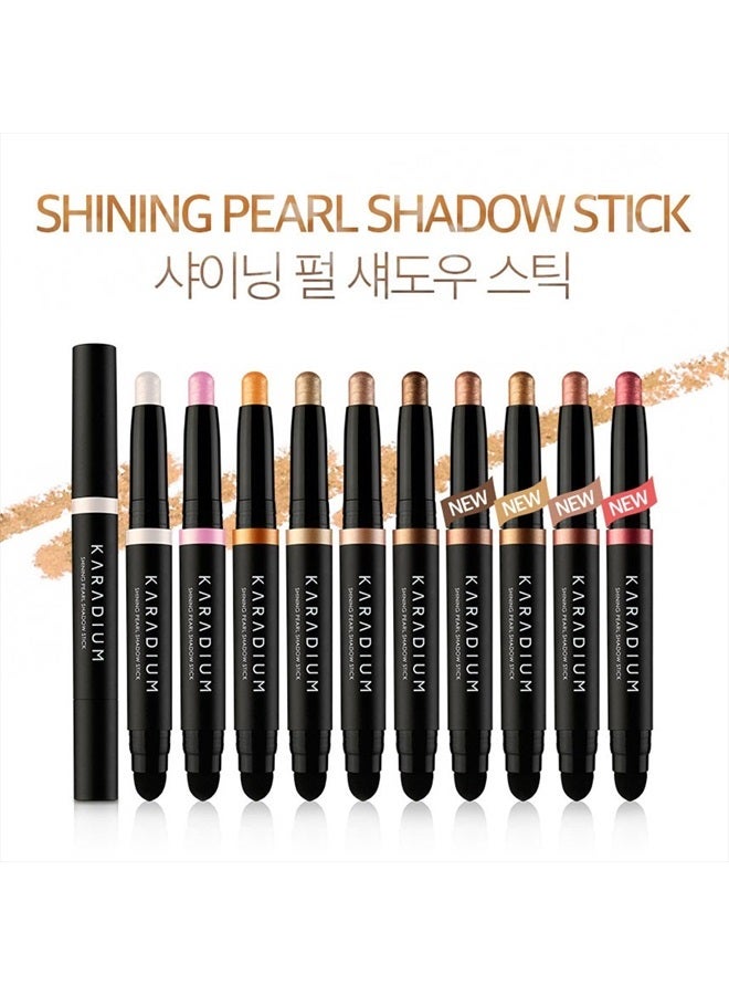 KARADIUM Shining Pearl Smudging Eye Shadow Stick, 1.4 g, #9 Rose Gold - Image 2