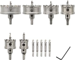 NewZoll Newzoll 11Pcs Hole Saw HSS Drilling Cutter Hole Opener Mandrel Sets for Making Cornhole Boards Plastic Drywall and Thin  - Image 1