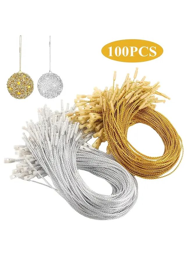 Golden And Silvery Shiny Threads 20cm Long For Gift Wrapping Christmas DIY - Image 1