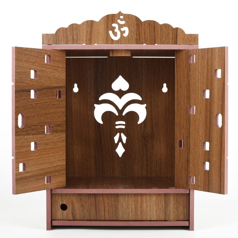 Lyrics Lyrics Creation Beautiful MDF Wooden TempleHome Temple Pooja Mandir Wall Hanging and Table Top Home Mandir Temple Home Decor Beautiful Wooden Temple Dark Brown 432319 cm Brown - Image 2