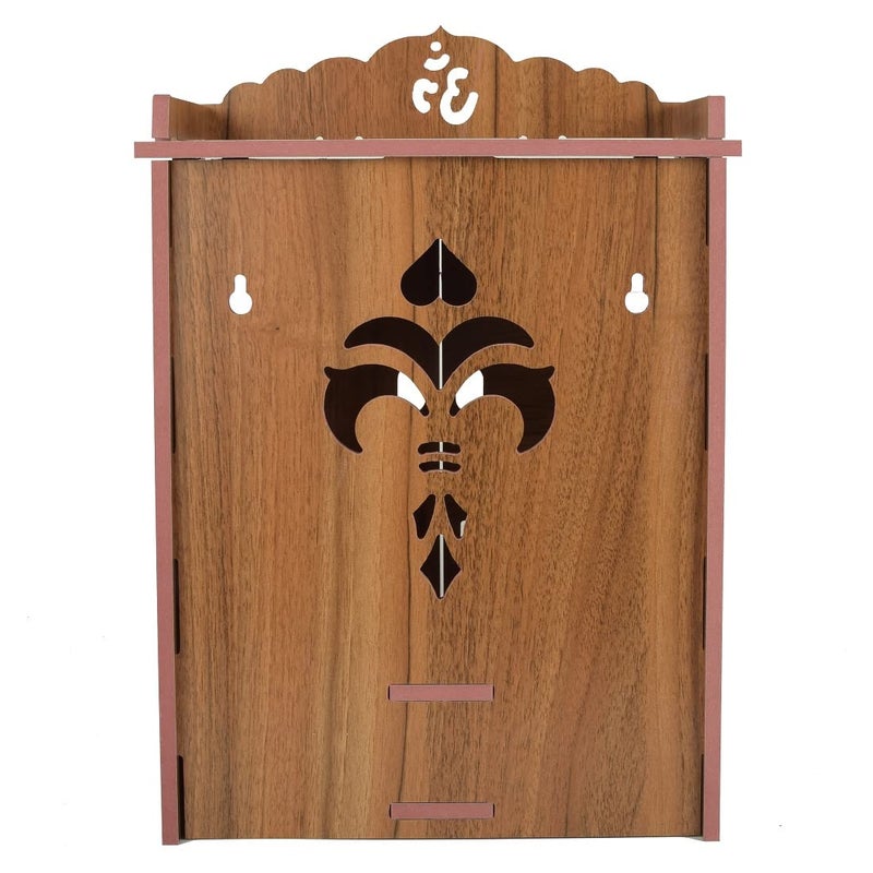 Lyrics Lyrics Creation Beautiful MDF Wooden TempleHome Temple Pooja Mandir Wall Hanging and Table Top Home Mandir Temple Home Decor Beautiful Wooden Temple Dark Brown 432319 cm Brown - Image 5
