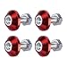 LHDOS 4PCS Motorcycle License Plate Bolts Aluminum Alloy Car Tag License Plate Screw Decorative Kit License Plate Frame Fastener Accessories for Most Motorcycles Cars Trucks Red - Image 2