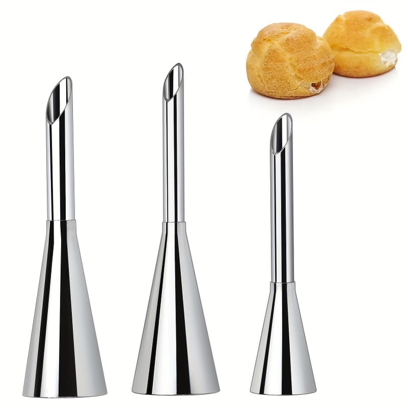 304 Stainless Steel Small Puff Cream Filling Nozzle for Puff Pastry Cake Decorating Baking Tool Set Reusable Gift - Image 1