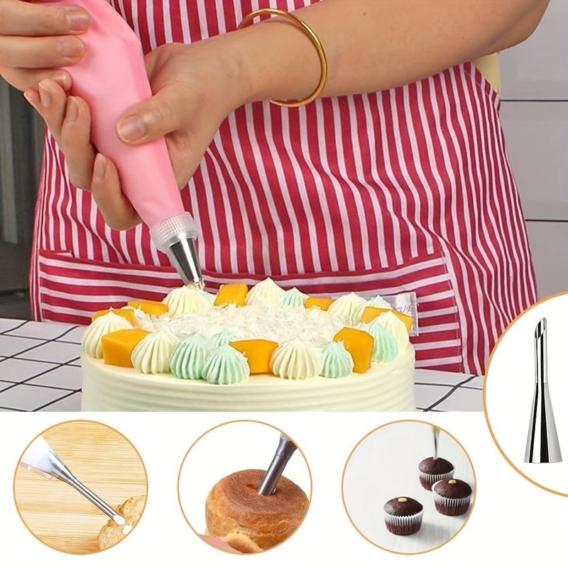 304 Stainless Steel Small Puff Cream Filling Nozzle for Puff Pastry Cake Decorating Baking Tool Set Reusable Gift - Image 5