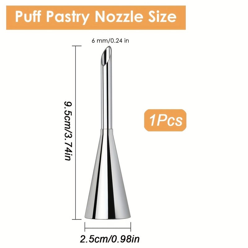 304 Stainless Steel Small Puff Cream Filling Nozzle for Puff Pastry Cake Decorating Baking Tool Set Reusable Gift - Image 4