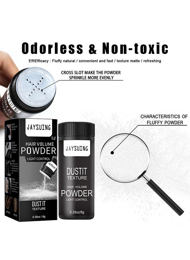 Jaysuing - Hair Volume Powder- Light Control -Fluffy Mattifying Texturizing & Volumizing Hair Concealer Powder Hair Volume Dust Hair Styling Powder Unisex 8g - Image 1