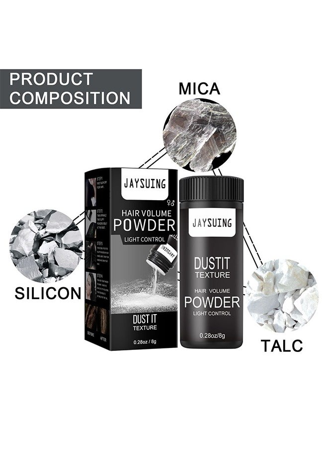 Jaysuing - Hair Volume Powder- Light Control -Fluffy Mattifying Texturizing & Volumizing Hair Concealer Powder Hair Volume Dust Hair Styling Powder Unisex 8g - Image 1
