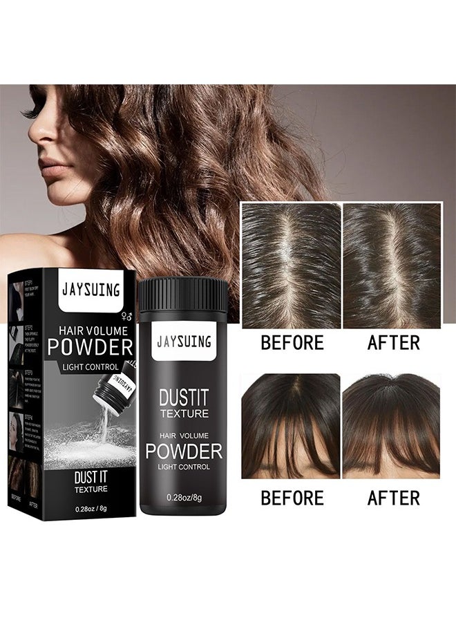 Jaysuing - Hair Volume Powder- Light Control -Fluffy Mattifying Texturizing & Volumizing Hair Concealer Powder Hair Volume Dust Hair Styling Powder Unisex 8g - Image 1