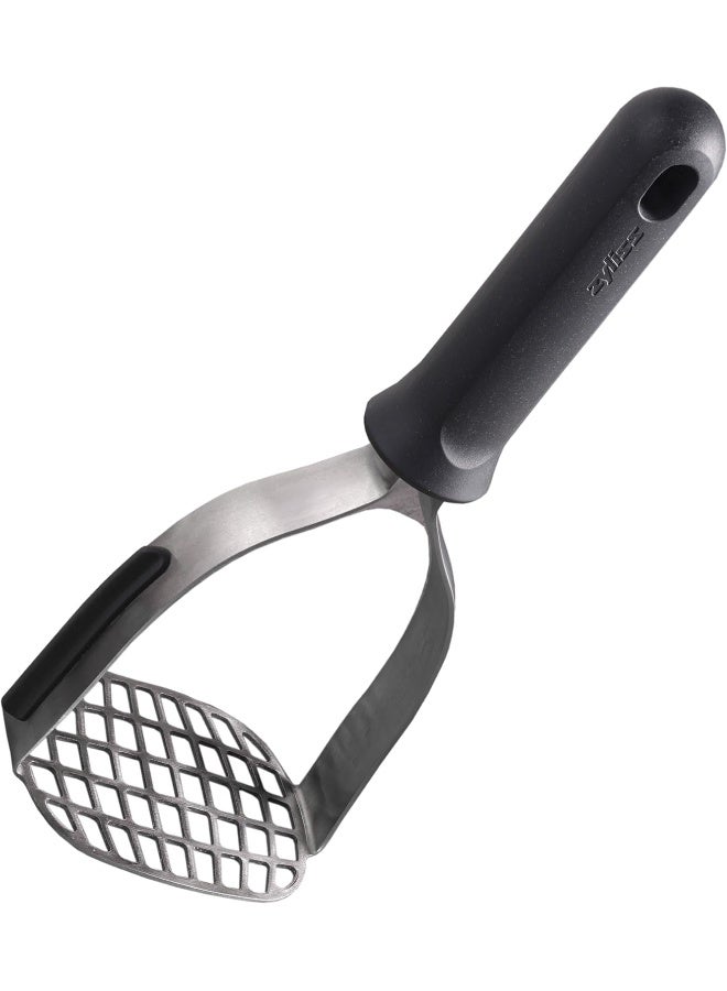 zyliss Zyliss Potato Masher, Robust Stainless Steel with Sustainable Wheat Straw Handle for Mashing Potato, Vegetables Garlic, Dishwasher Safe, Includes Scraper - Image 1
