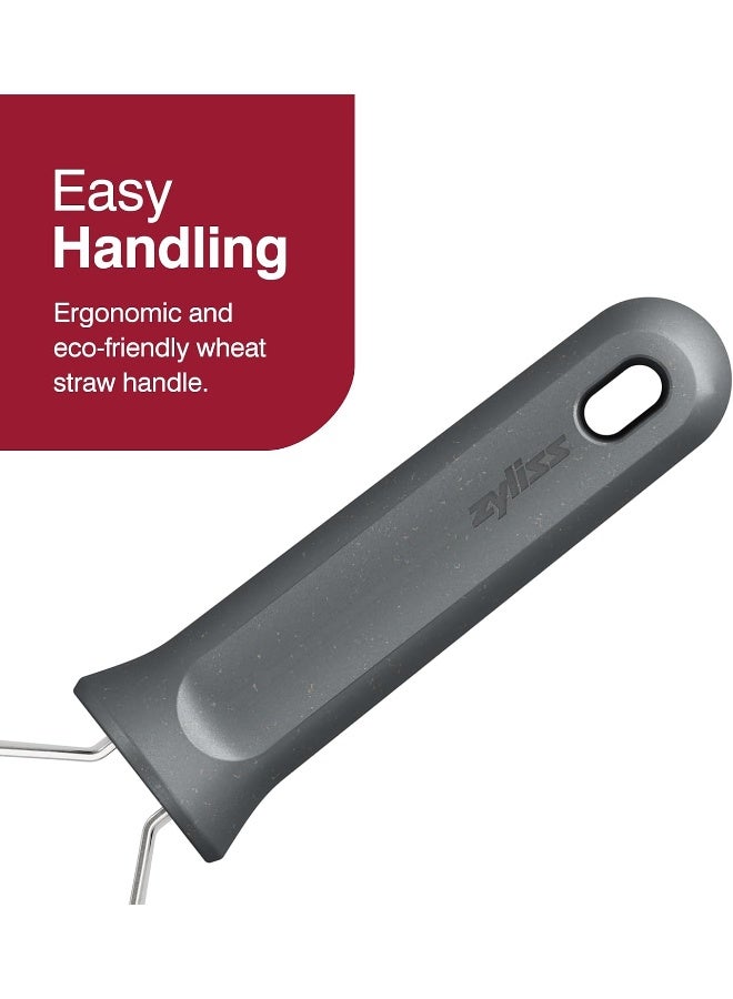 zyliss Zyliss Potato Masher, Robust Stainless Steel with Sustainable Wheat Straw Handle for Mashing Potato, Vegetables Garlic, Dishwasher Safe, Includes Scraper - Image 5