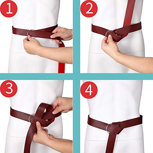 Syhood 3 Pieces Medieval Halloween Ring Belts Faux Leather Renaissance Viking Knight Belt Men Reenactment Accessory for Halloween Cosplay - Image 4