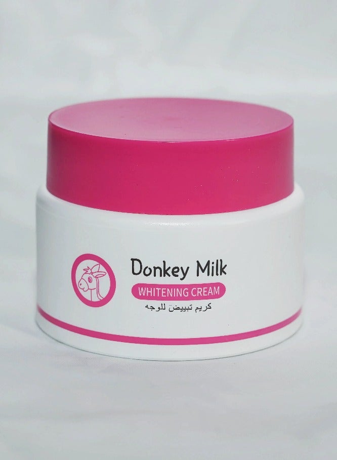 evvoli كريم وجه حليب الحمير لتفتيح البشرة، مرطب مغذي للبشرة، يصلح مرطب الوجه لترطيب وتنعيم البشرة الجافة، يشد ويضيء البشرة، كريم نهاري وليلية لجمال الفتيات والنساء للعناية اليومية بالبشرة، كريم وجه حليب 100 مل - Image 1