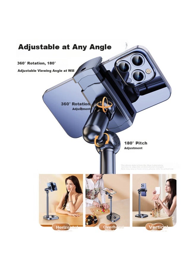 Stiger Desktop Stand For Mobile Phones, Adjustable Height Extension Shooting Support Stand For Overhead Shots, Suitable For Ipad And Tablets, Lazy Person's Drama Watching Video Artifact - Image 2