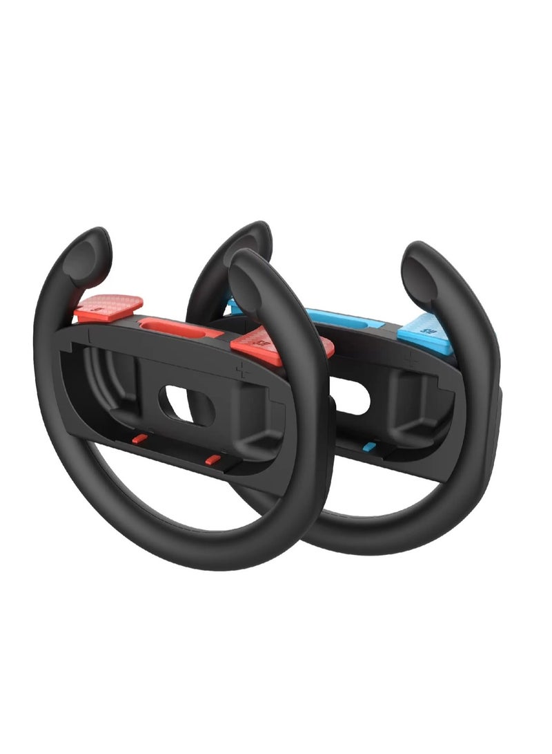2PCS Switch 2 Racing Wheel Grip Holder | Steering Wheel for Left & Right Controllers | Gaming Accessory 