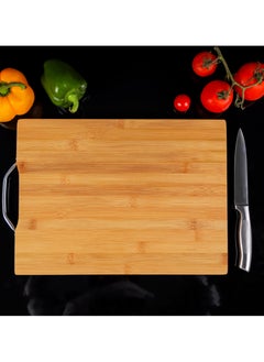 DELCASA Delcasa Organic Bamboo Cutting Board, Strong Metal Handle Durable & Lightweight - Antibacterial  - Image 1