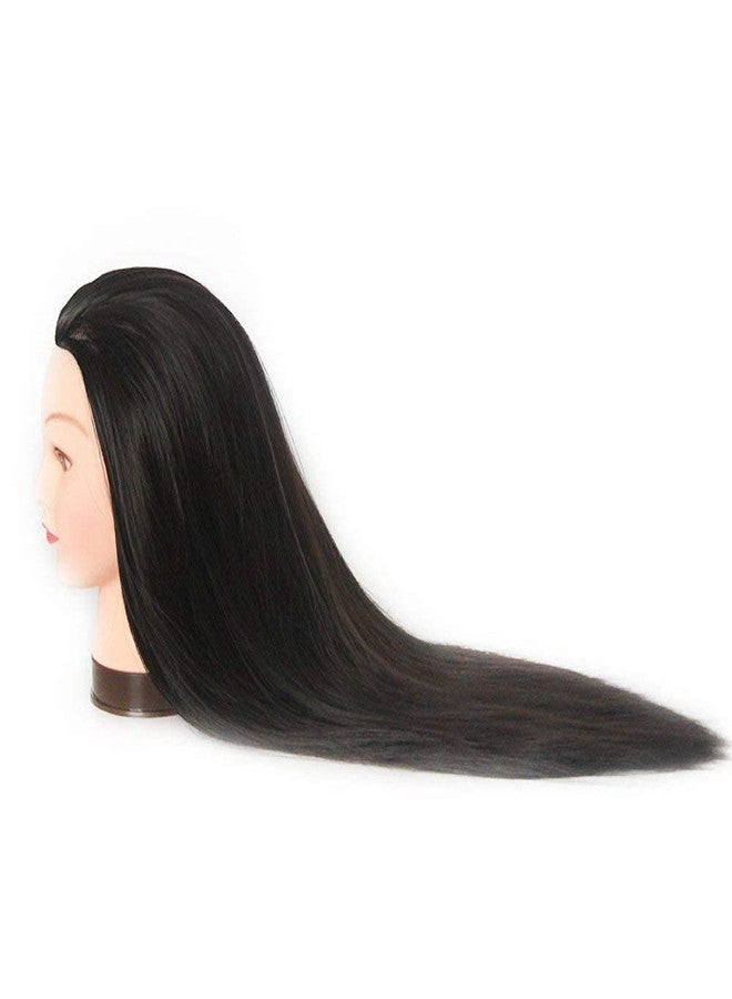 Flushia Hair Extensions And Wigs Saloon Use Hair Dummy For Hair Styling, Practice/Cutting/Practice all purpose With Free Clamp Stand (Brown Color) - Image 3