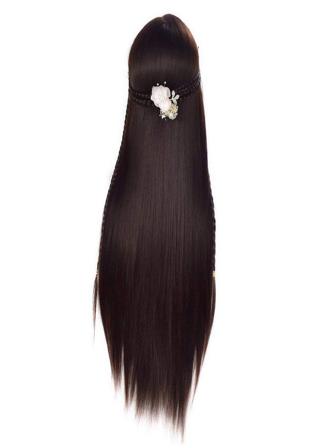 Flushia Hair Extensions And Wigs Saloon Use Hair Dummy For Hair Styling, Practice/Cutting/Practice all purpose With Free Clamp Stand (Brown Color) - Image 5