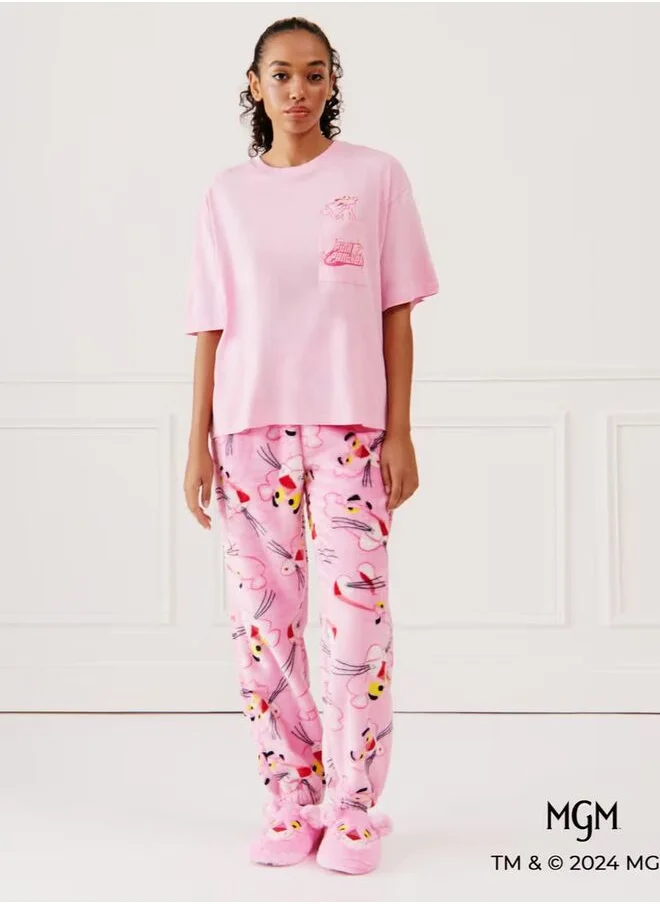 UNDIZ Pink Panther fleece trousers