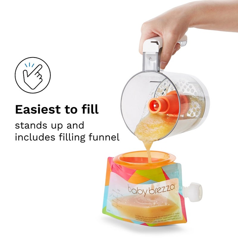 Baby Brezza Reusable Food Pouches 10 Pack - Image 2