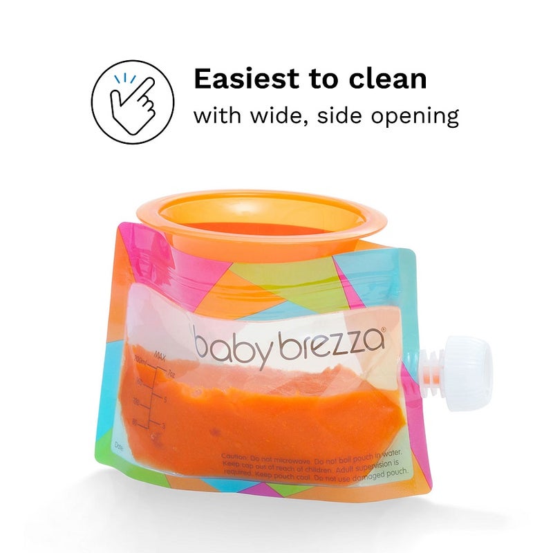 Baby Brezza Reusable Food Pouches 10 Pack - Image 3