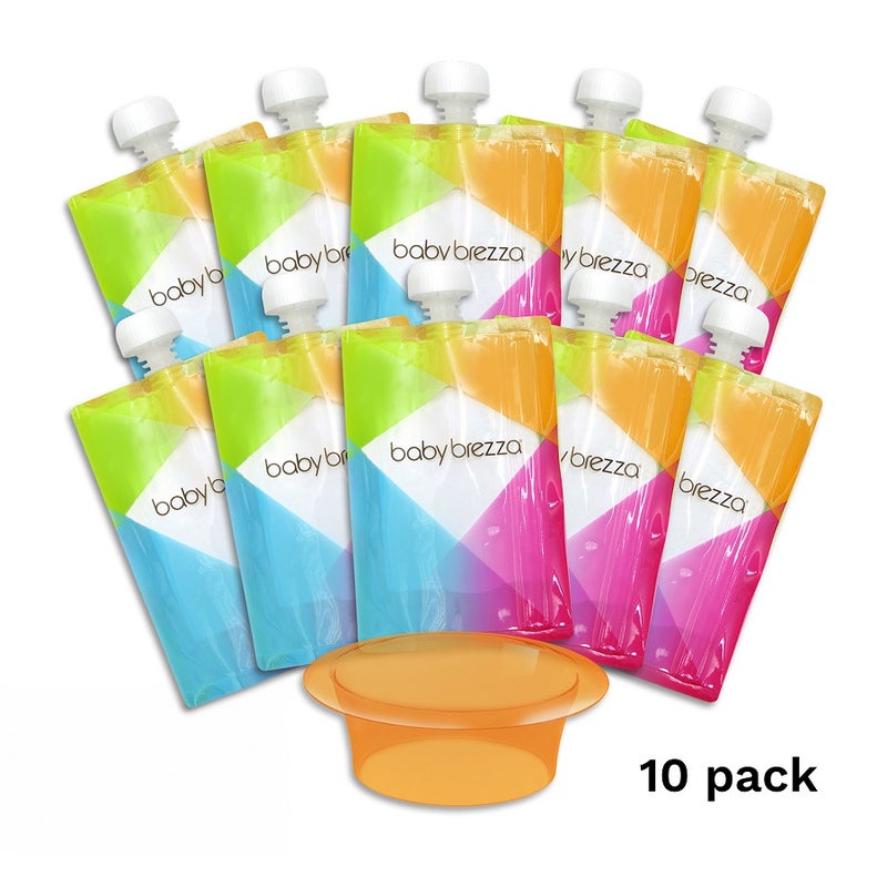 Baby Brezza Reusable Food Pouches 10 Pack - Image 1