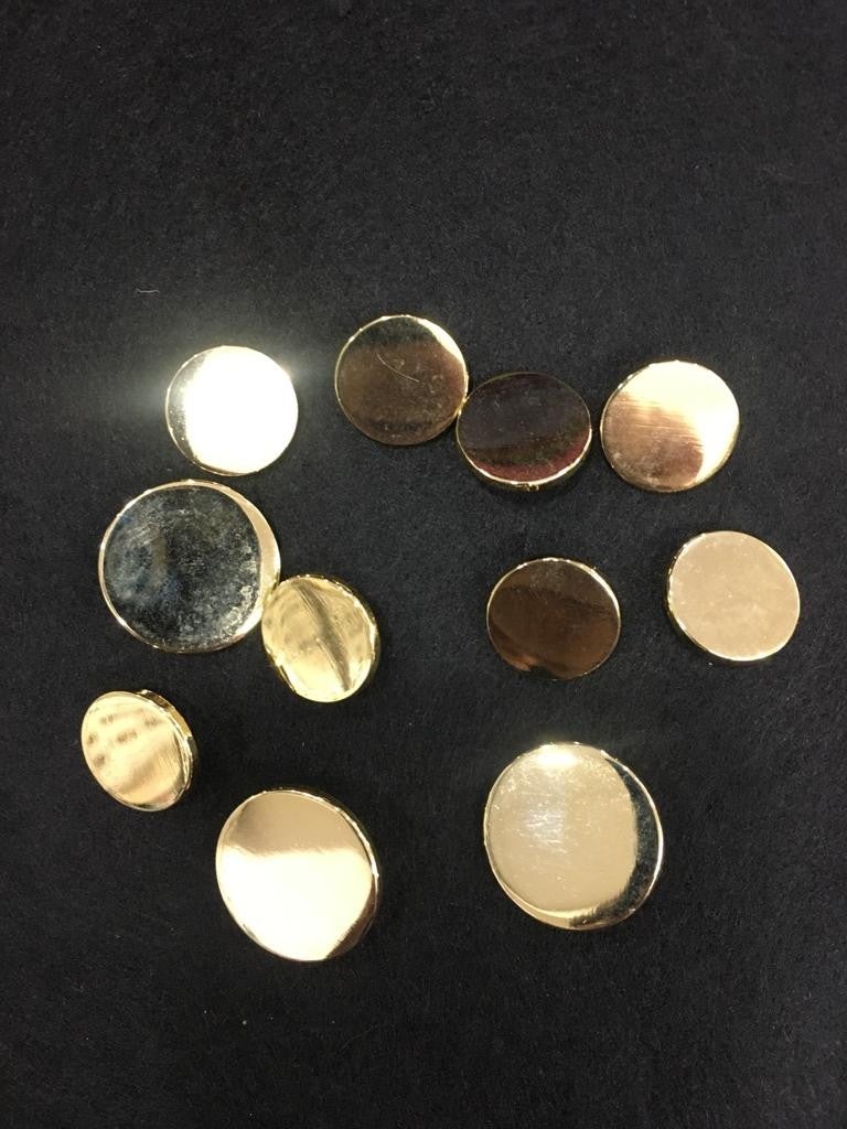 Karan Tuhafiye Karan Haberdashery Blazer Jacket Button Plain Coin Model Gold - Image 2