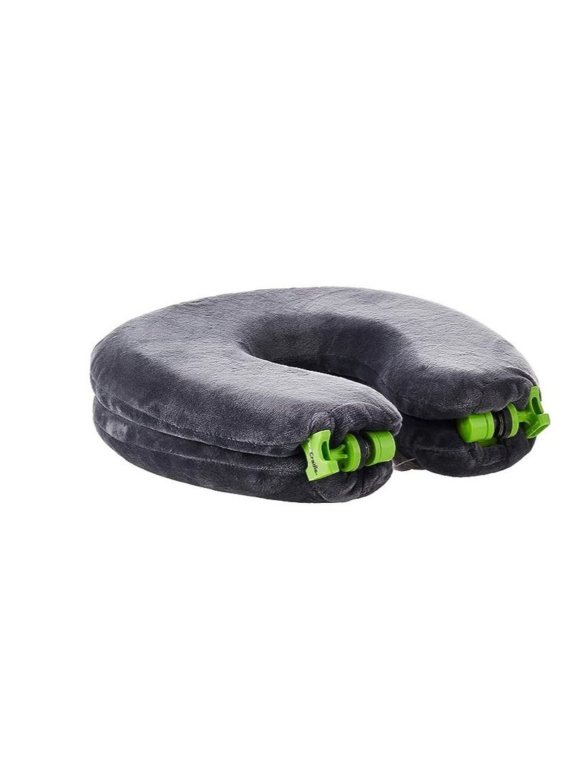 Adjustable Travel Pillow Polyester Grey - Image 2