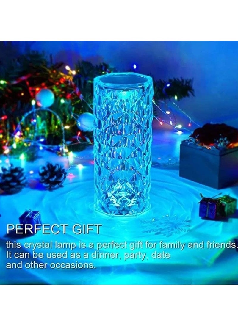 Generic - Crystal Table Lamp with RGB Color Changing Light – Ambient & Modern Lighting for Bedroom or Office - Image 1