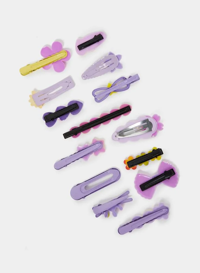 Styli Styli Set of 14 - Heart Accent Assorted Hair Clip