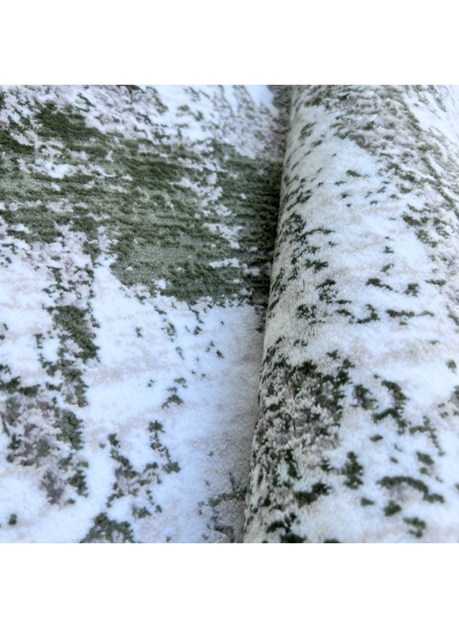 HANDPICKED FURNITURE Handpicked Furniture Abstract Green Rug, Ultra Soft Area Carpets For Bed Room, Living Room, And Dining Room, Antislip Floor Carpets, Easy To Clean, Made In Turkey  - Image 5