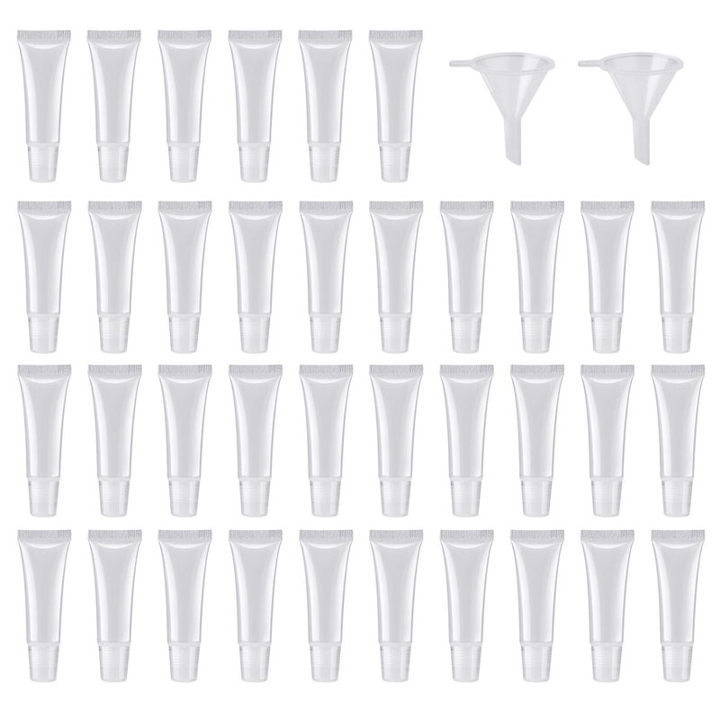 HRLORKC HRLORKC 50Pcs 10ml Empty Lip Gloss Tubes Empty Lip Balm Tubes for DIY Lip Gloss Balm Cosmetic  - Image 1