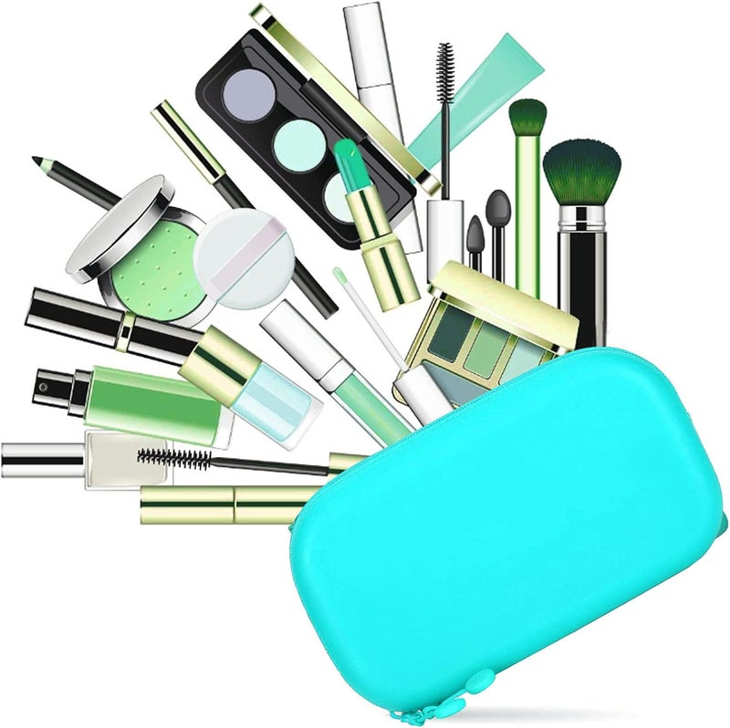 woobles Pencil Case, Silicone Pouch Storage with Zipper Student Stationary School Supplies(Blue) - Image 1
