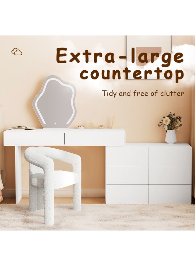 Generic Elegant and Efficient Dressing Table for Contemporary Living Spaces with LED on table and Mirror  - Image 4