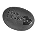 Amogeeli Amogeeli Engraved Love Stone for MotherÃ¢â‚¬â„¢s Day, Matte Inspiration Black Stone for Garden Home Office - Mom, I  - Image 2