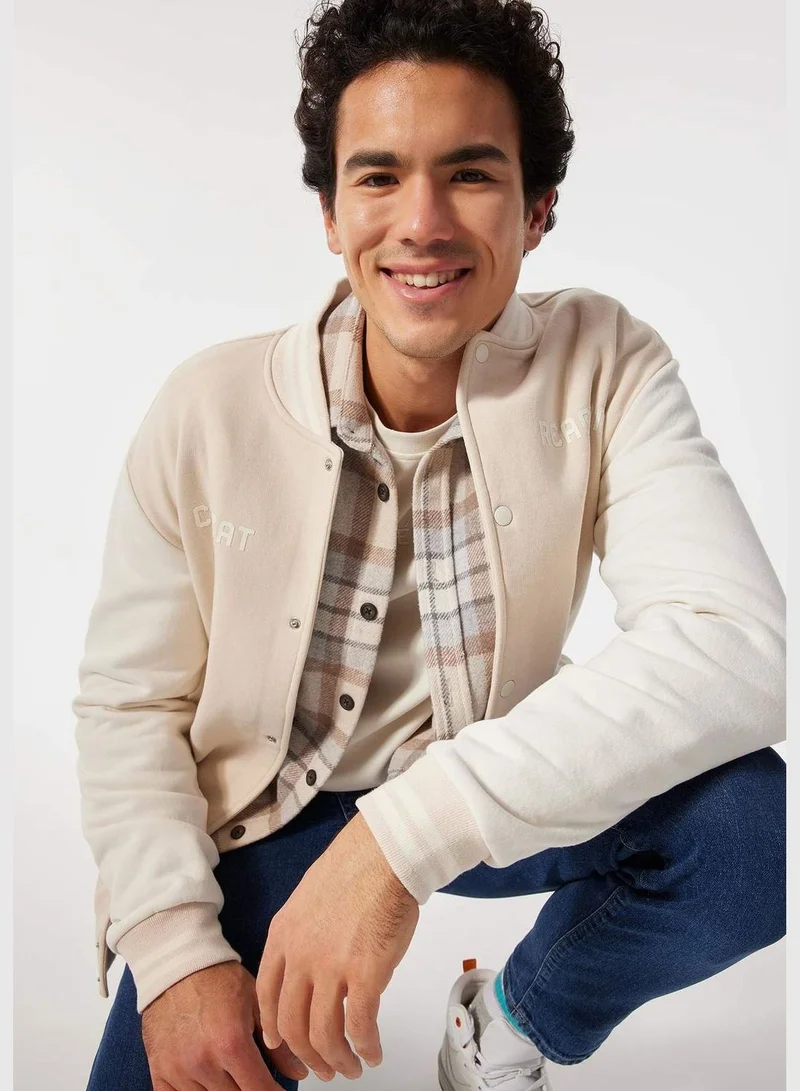 DeFacto Man Long Sleeve Knitted Bomber Jacket