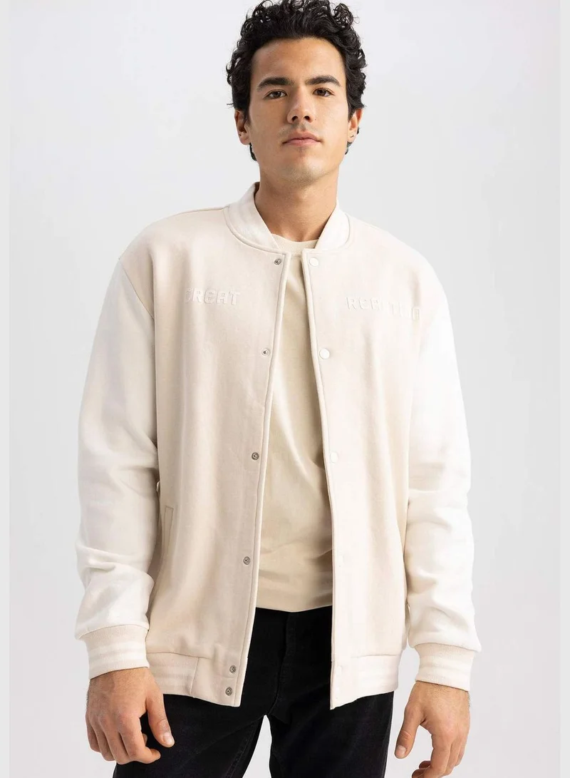DeFacto Man Long Sleeve Knitted Bomber Jacket