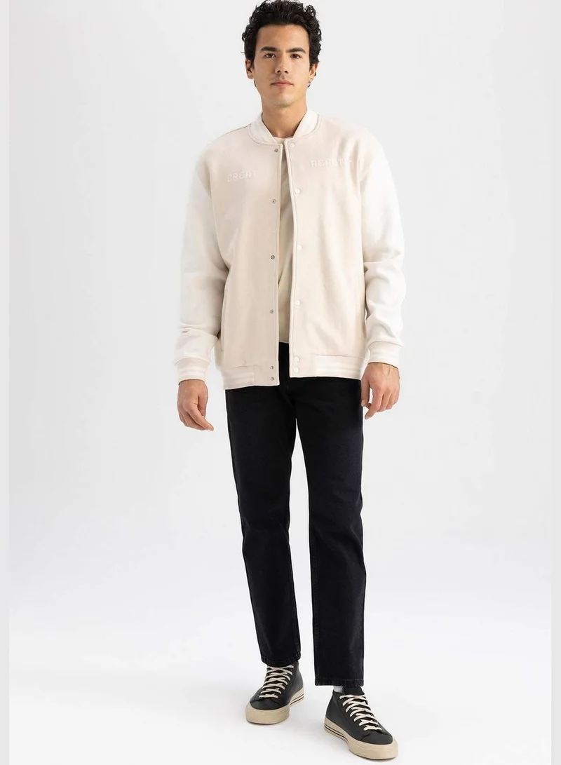 DeFacto Man Long Sleeve Knitted Bomber Jacket