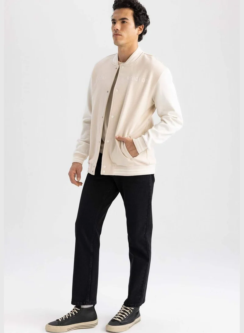 DeFacto Man Long Sleeve Knitted Bomber Jacket