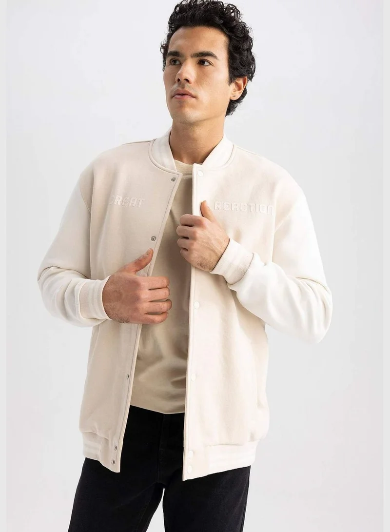 DeFacto Man Long Sleeve Knitted Bomber Jacket