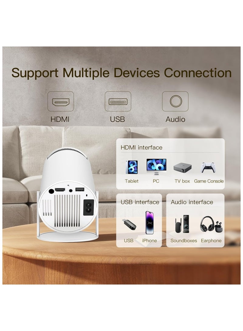 Portable 5G WIFI Projector - Full HD 1080P, Android 11.0, 130-inch Home Theater, Compatible with HDMI/USB/TV Stick/PS5/PS4/iOS - Ideal for Indoor & Outdoor Use, Perfect Birthday Gift  - Image 2