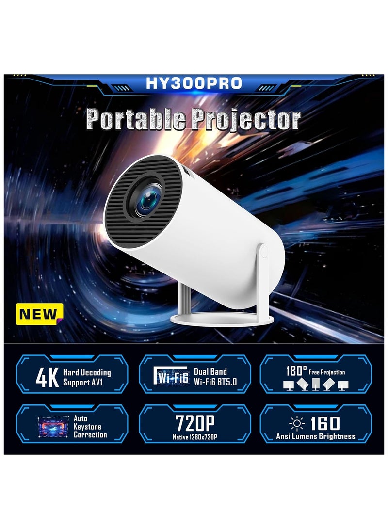Portable 5G WIFI Projector - Full HD 1080P, Android 11.0, 130-inch Home Theater, Compatible with HDMI/USB/TV Stick/PS5/PS4/iOS - Ideal for Indoor & Outdoor Use, Perfect Birthday Gift  - Image 3
