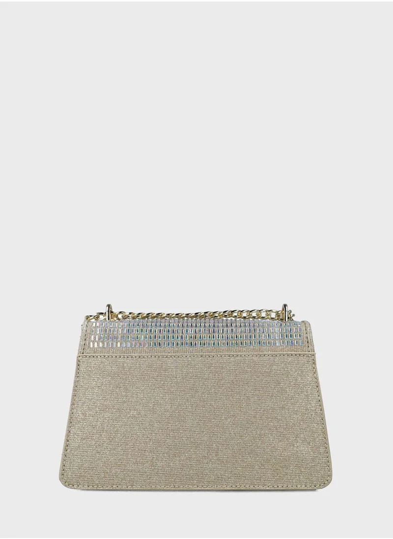 منبور Flap Over Chain Detail Crossbody