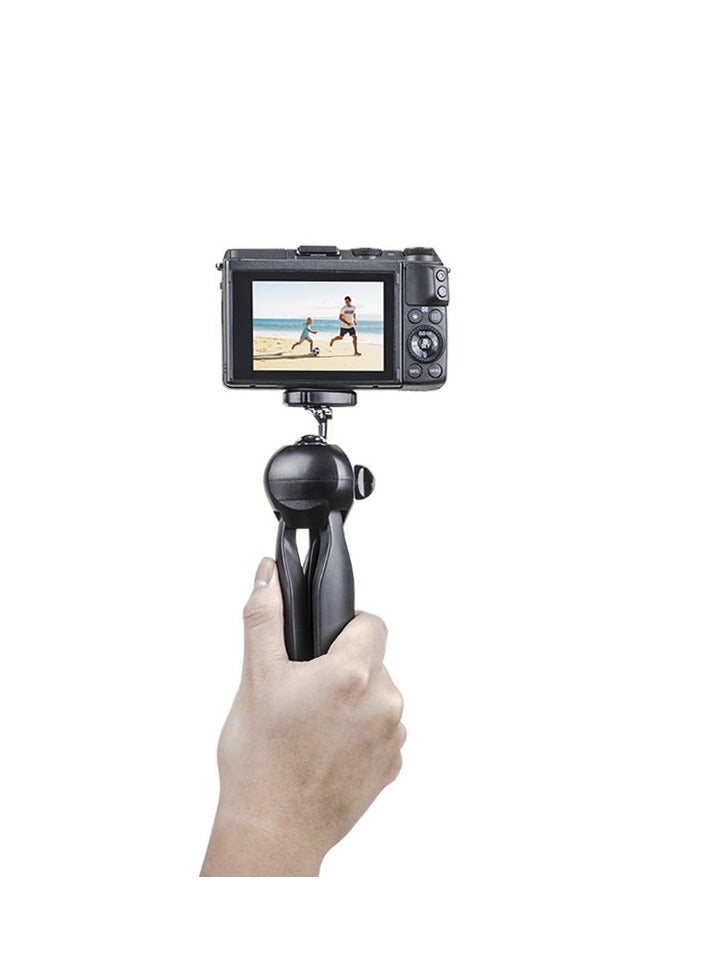 Mini Tripod for Phone DSLR Camera,  Phone Stand Holder with Holder Clip, Black  - Image 2